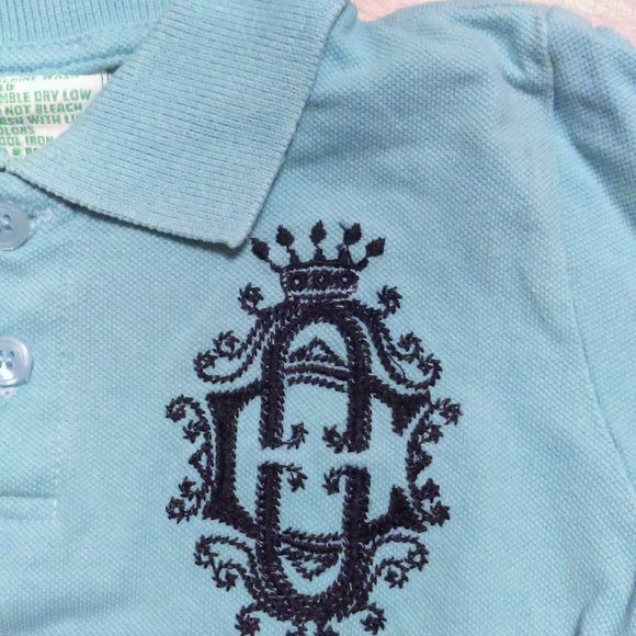 4T Boy Light Blue Polo Shirt + Logo Chams Uniform - Picture 4 of 7